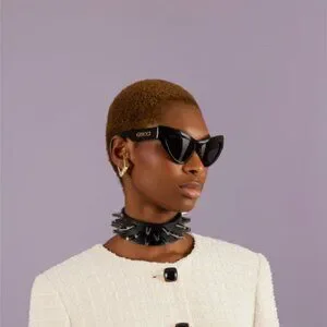 Final Price! Gucci GG1294S 004 Havana/Green Sunglasses Gucci Cat Eye-Frame Recycled Acetate Sunglasses Havana  main image 3